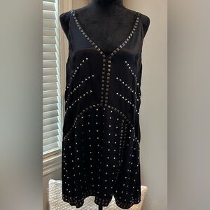 ✨NWT✨ Anthropologie Embellished Deep V Mini Dress Size M